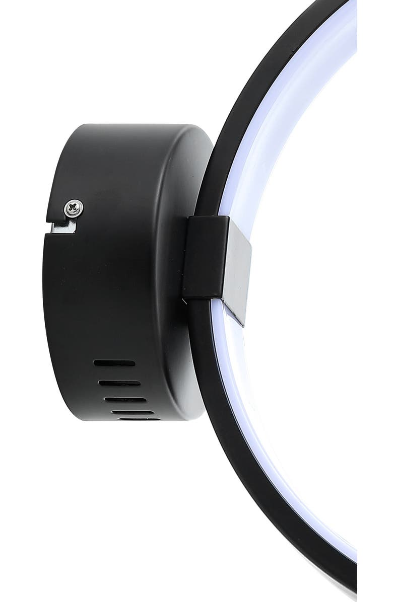 JONATHAN Y Nathaniel Dimmable Integrated LED Metal Wall Sconce, Alternate, color, Black