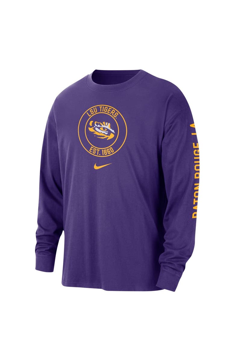Nike Men's Nike Purple LSU Tigers Heritage Max90 Long Sleeve T-Shirt, Alternate, color, 