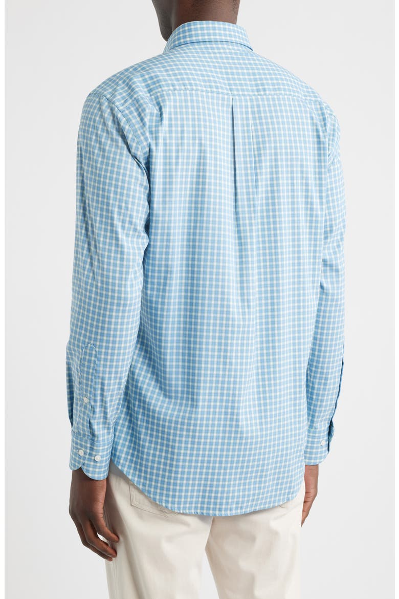 Felix Crown Lite Gingham Check Performance Twill Button-Down Shirt, Alternate, color, BLUEBIRD