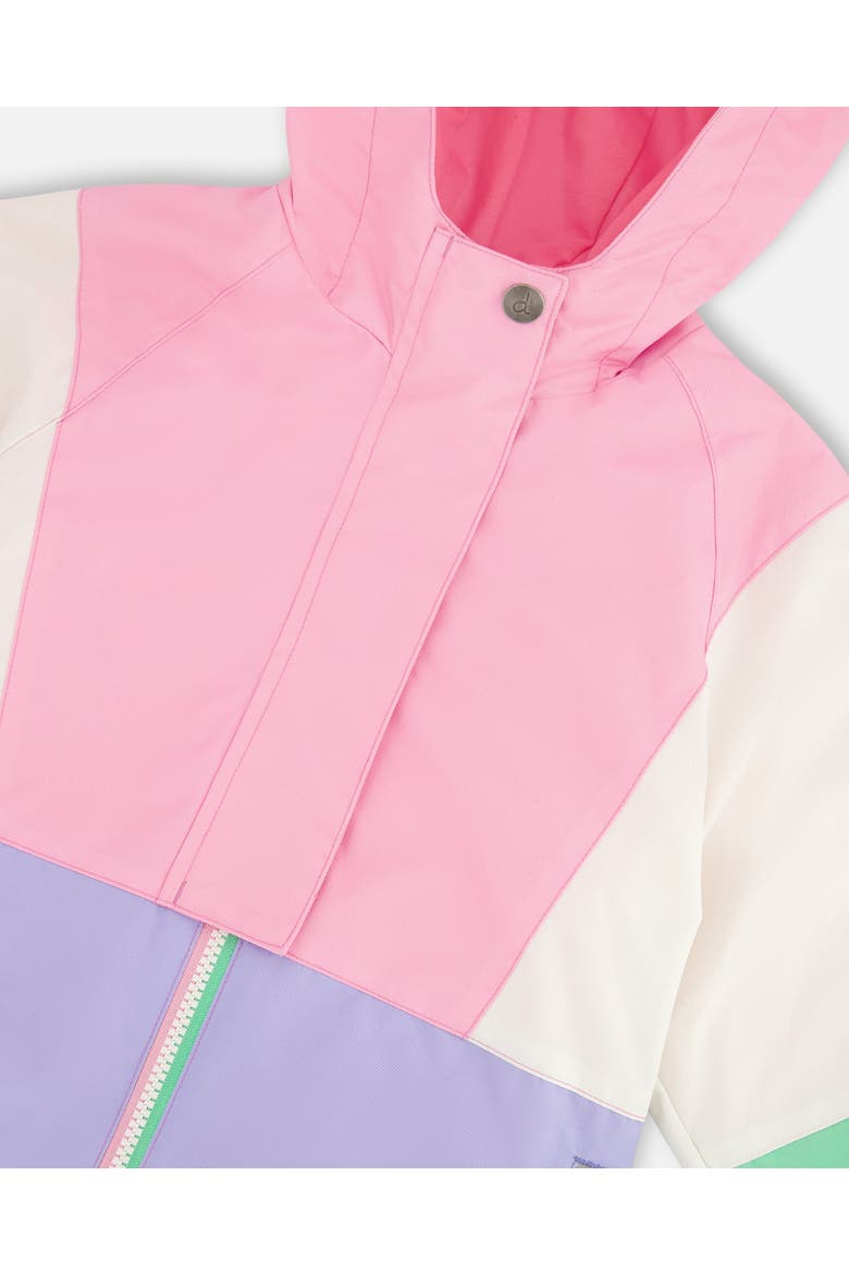 3-in-1 Two-Piece Mid-Season Colorblock Outerwear Set, Alternate, color, Pink Colorblock