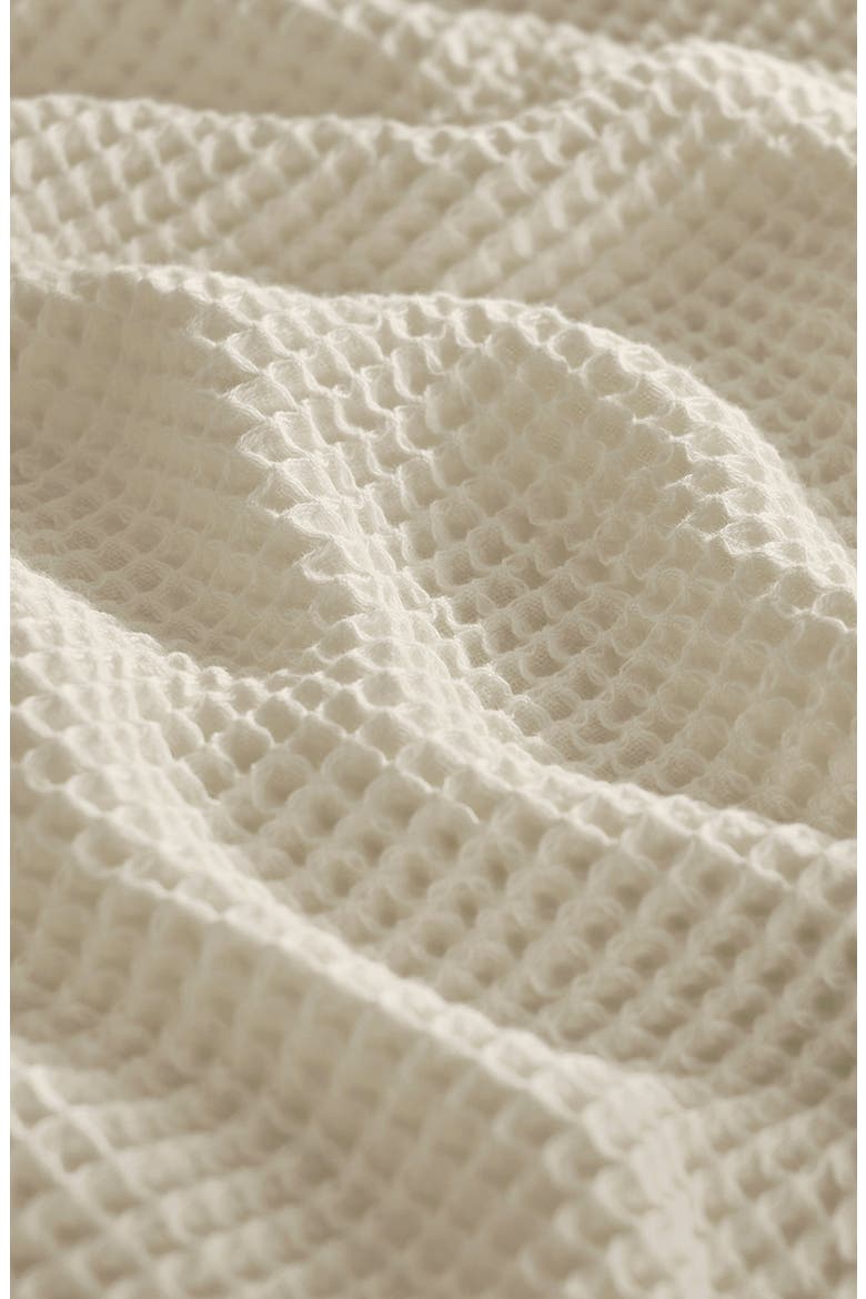 Organic Cotton Waffle Knit Bed Blanket, Alternate, color, CREAM