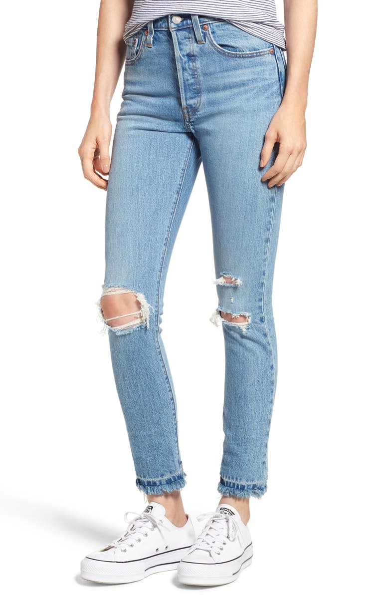 Levi's<sup>®</sup> 501<sup>®</sup> Ripped Skinny Jeans, Main, color,