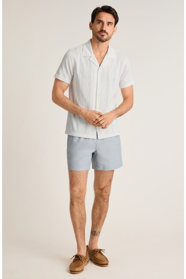 Stretch Pointelle Cabana Shirt, Alternate, color, CLOUD DANCER