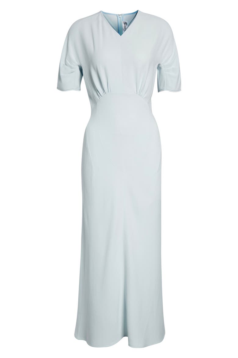 Gathered Detail Midi Dress, Alternate, color, GLACIAL BLUE