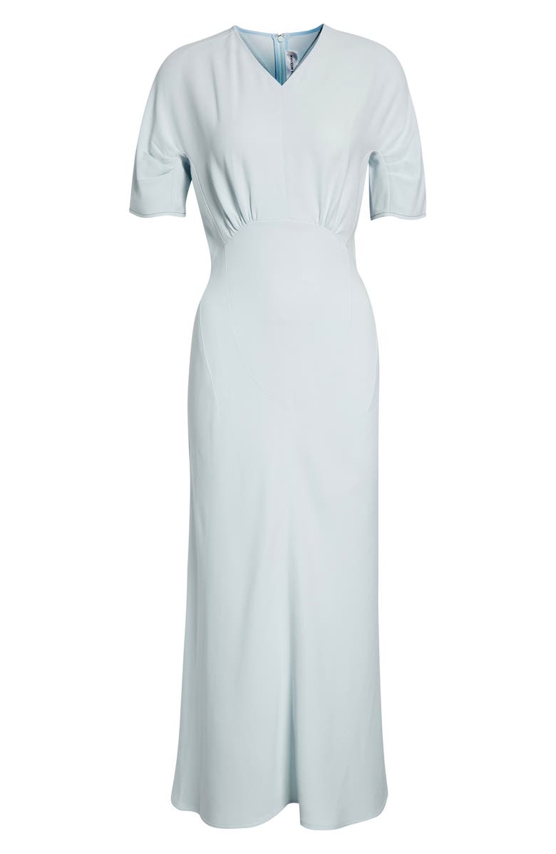 Victoria Beckham Gathered Detail Midi Dress, Main, color, Glacial Blue