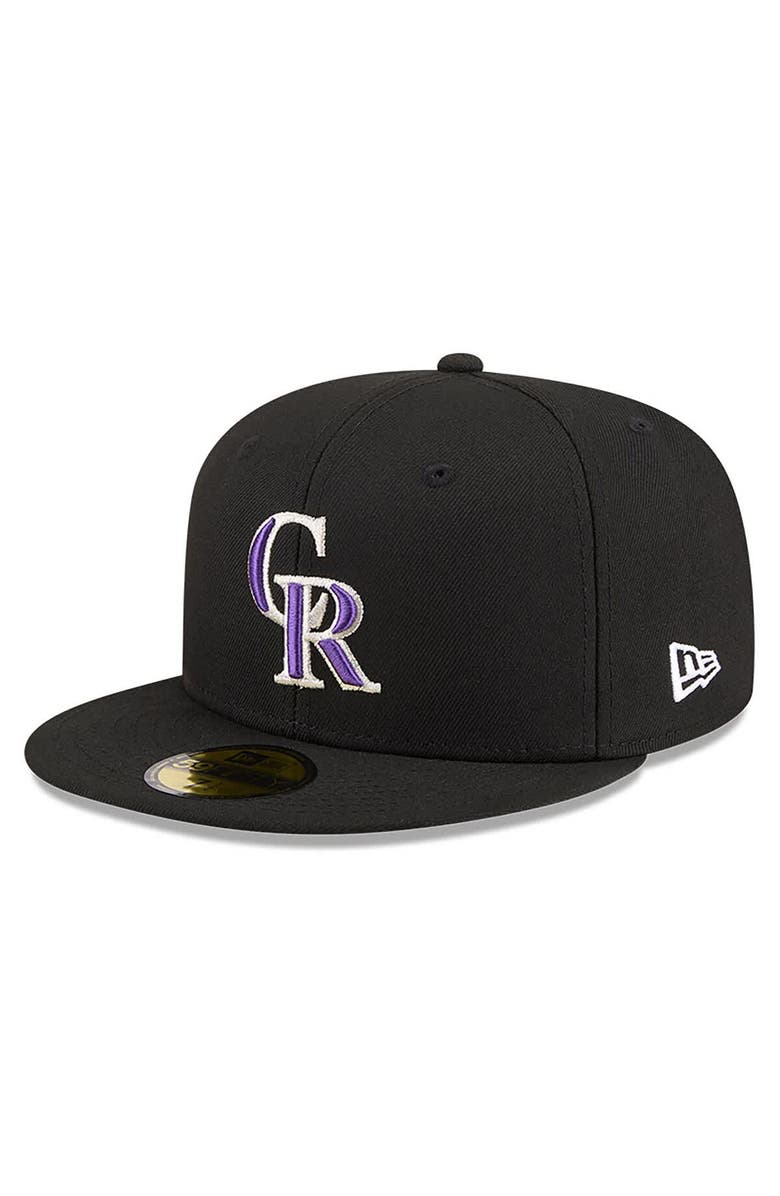 New Era Men's New Era Black Colorado Rockies 2026 Jackie Robinson Day 59FIFTY Fitted Hat, Alternate, color, Black