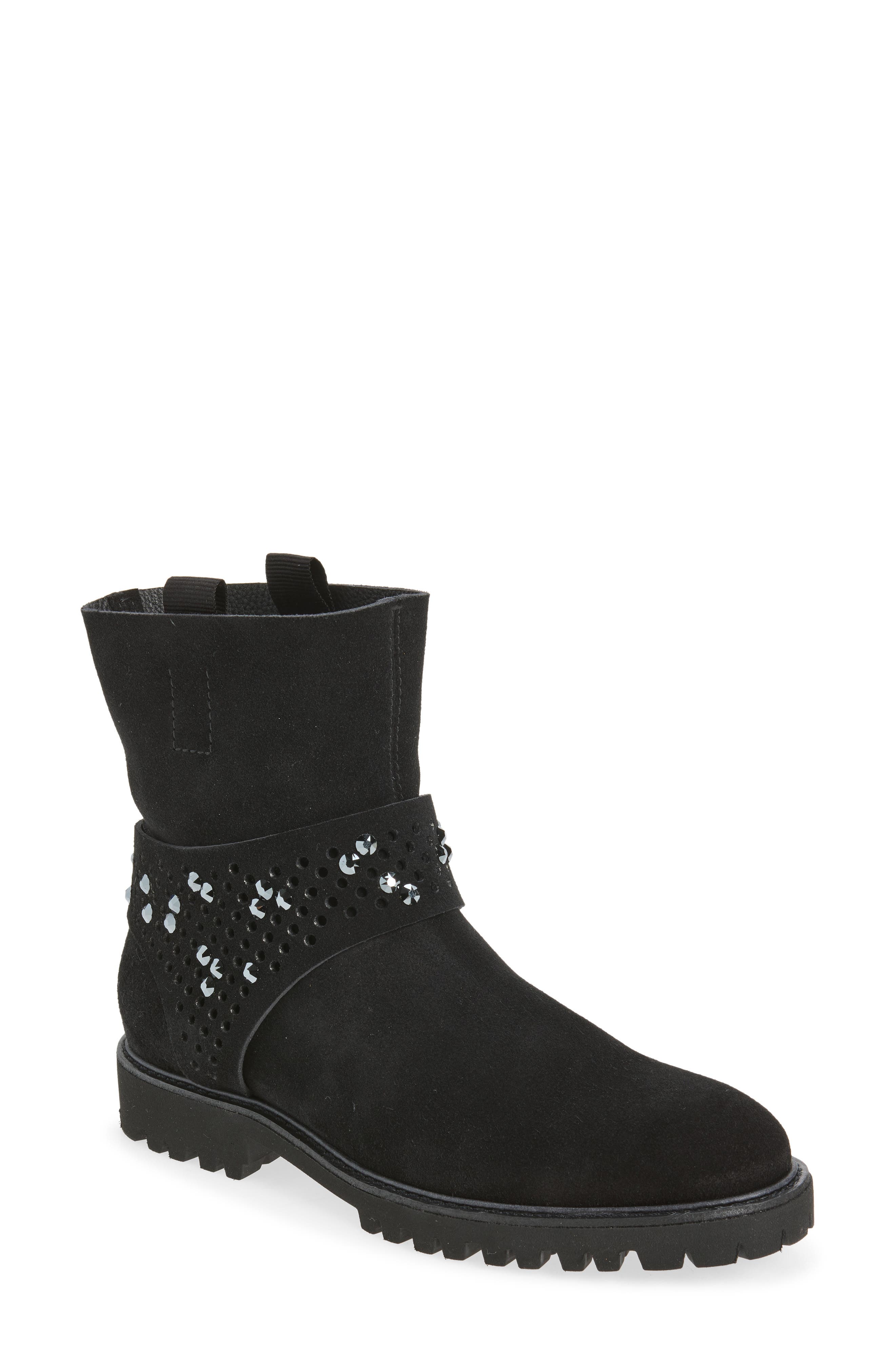 Sandor Crystal Embellished Leather Boot, Main, color, BLACK CASTORO
