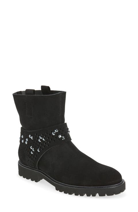 Sandor Crystal Embellished Leather Boot