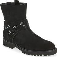 Pedro Garcia Sandor Crystal Embellished Leather Boot