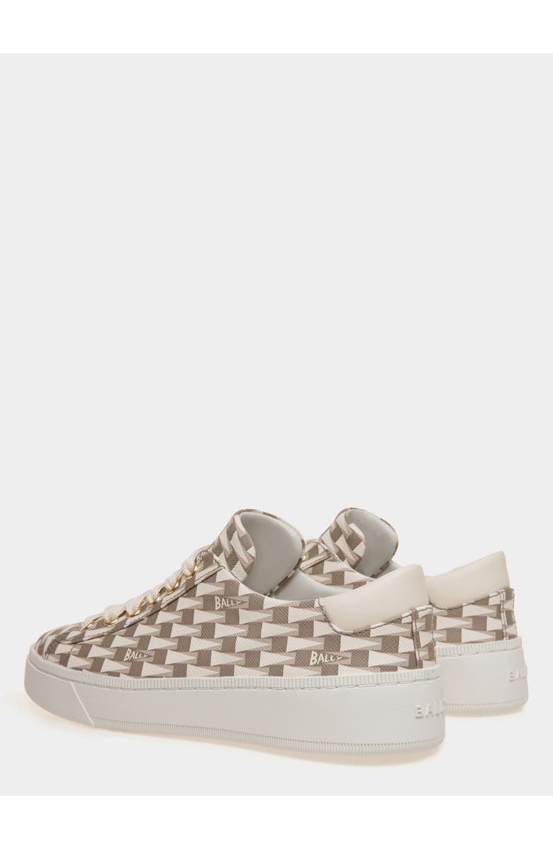 Bally Raise Sneaker in Pennant Motif Fabric, Alternate, color, Natural
