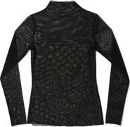 Hanky Panky Dot Tulle Mock Neck Top