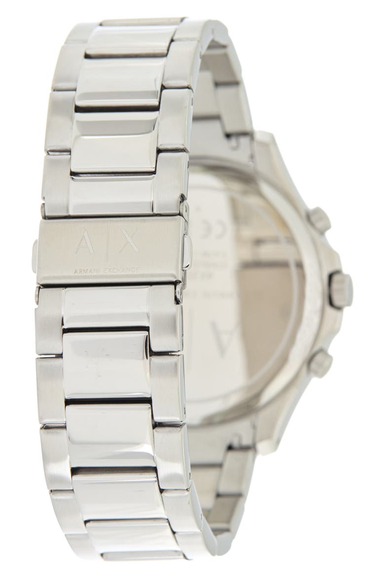 Men's Chronograph Bracelet Watch, 46mm, Alternate, color, SILVER