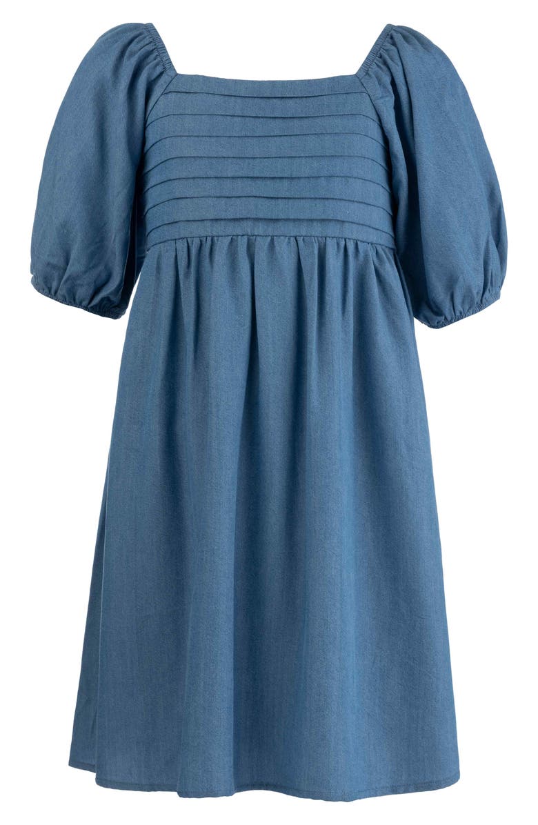 Speechless Kids' Pleated Puff Sleeve Babydoll Dress, Main, color,