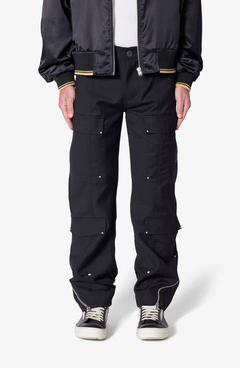 Angled Zip Cargo Pants