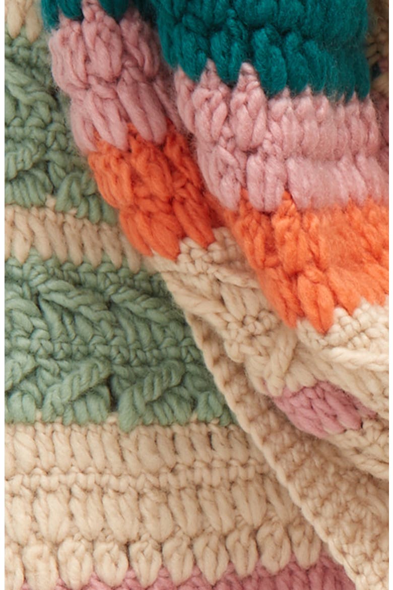 Woodstock Crochet Wool Scarf, Alternate, color, NATURAL