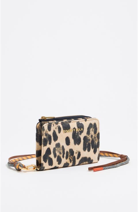 Leopard Print Nylon Compact Purse