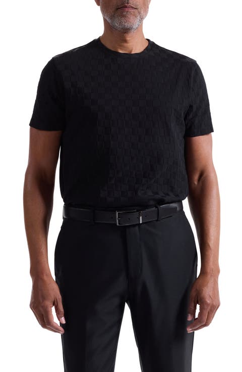 Geo Textured Cotton T-Shirt