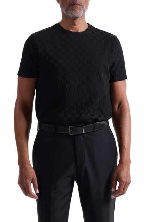 Geo Textured Cotton T-Shirt