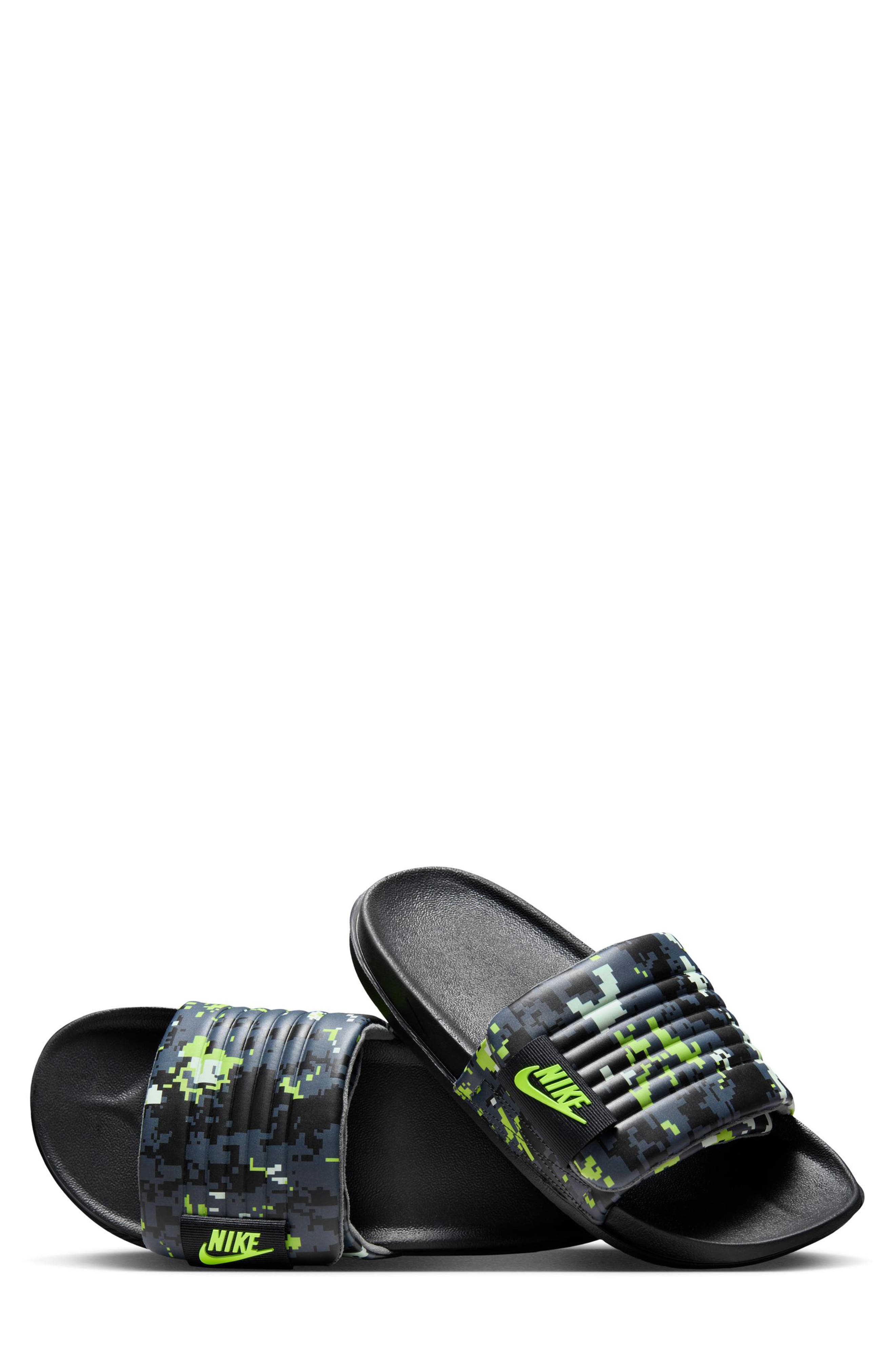 Nike Offcourt Sport Slide, Alternate, color, Black/ Volt