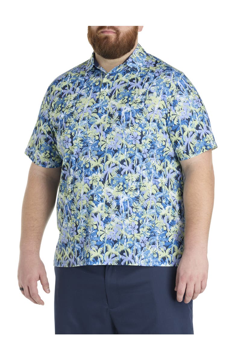 Callaway Big & Tall Sunrise Confetti Performance Polo Shirt, Main, color, Peacoat