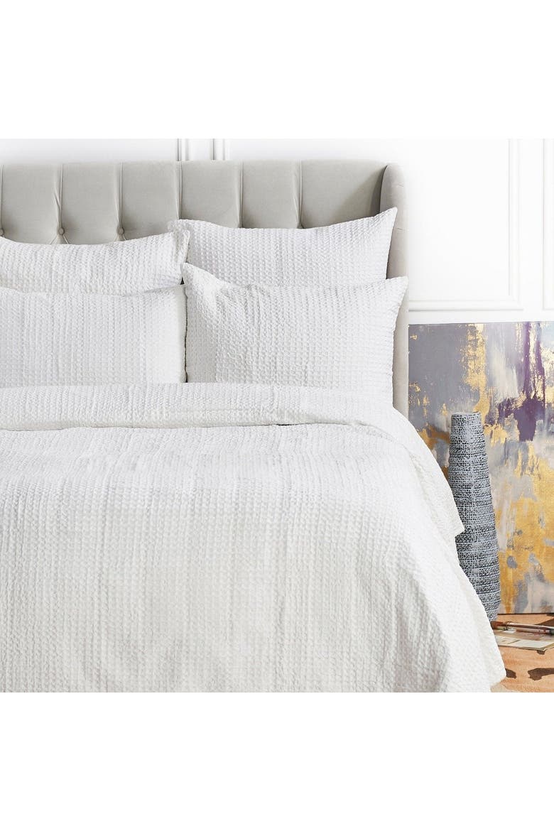 Waffle Coverlet, Main, color, White