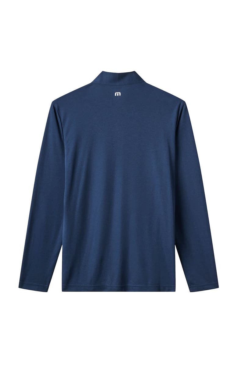 TravisMathew Men's TravisMathew Navy New York Yankees Time to Tailgate Tri-Blend Quarter-Zip Pullover, Alternate, color, Navy