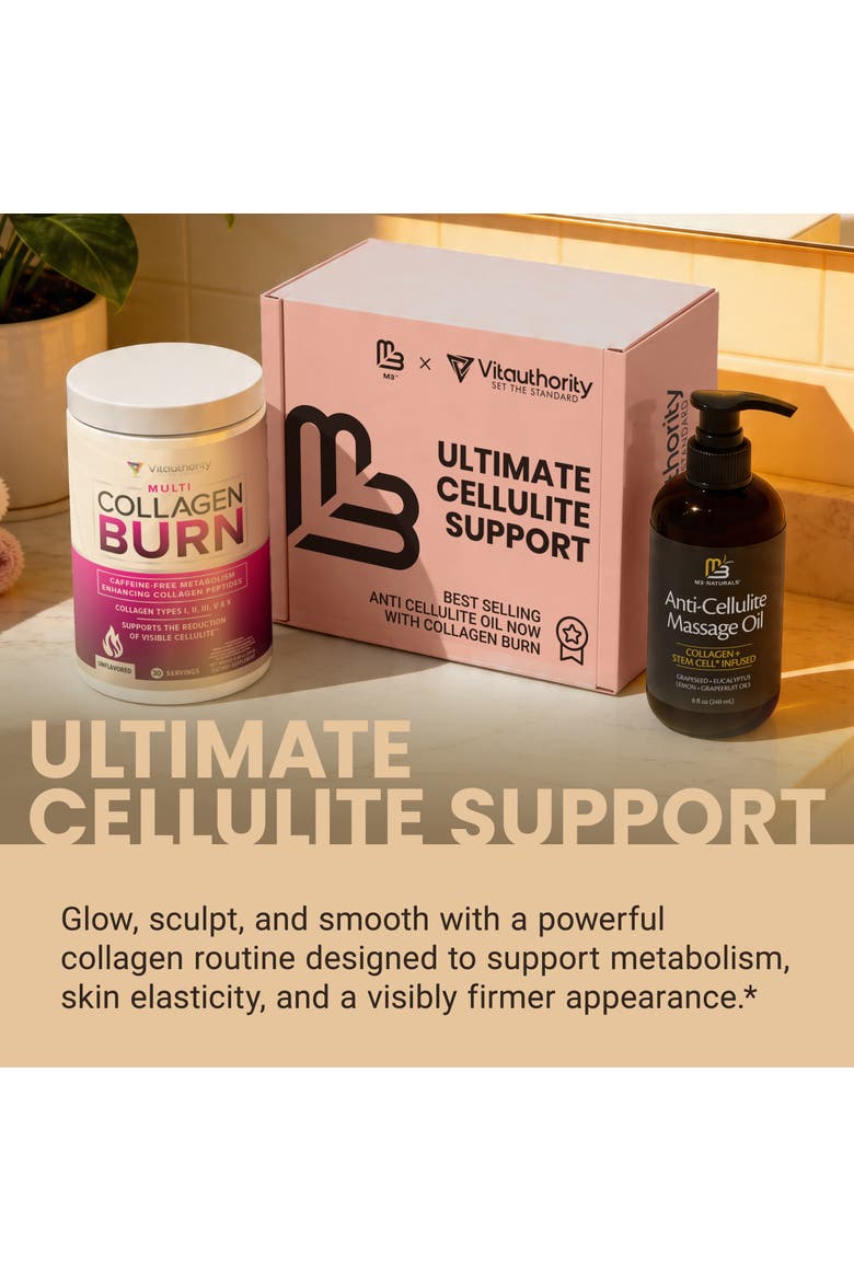 Anti-Cellulite Oil & Collagen Burn Bundle, 8oz, Alternate, color, None