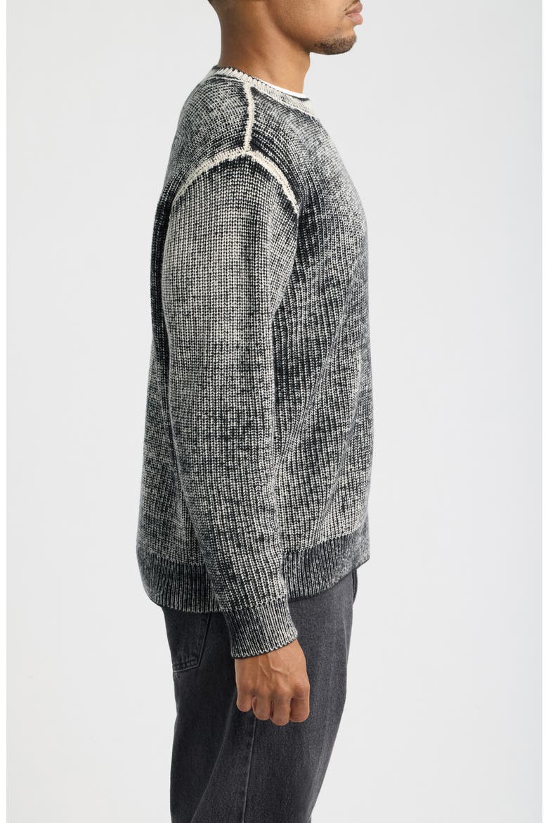 Spray Effect Sweater, Alternate, color, DARK BLACK MULTI