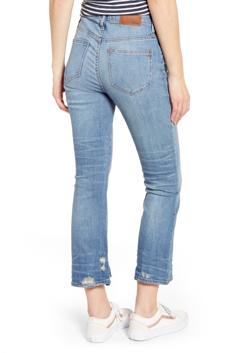Cali Button Fly Demi Bootcut Jeans, Alternate, color, BESS