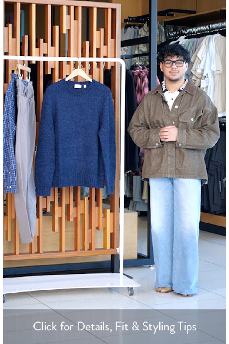 Luxe Mohair & Wool Blend Crewneck Sweater video