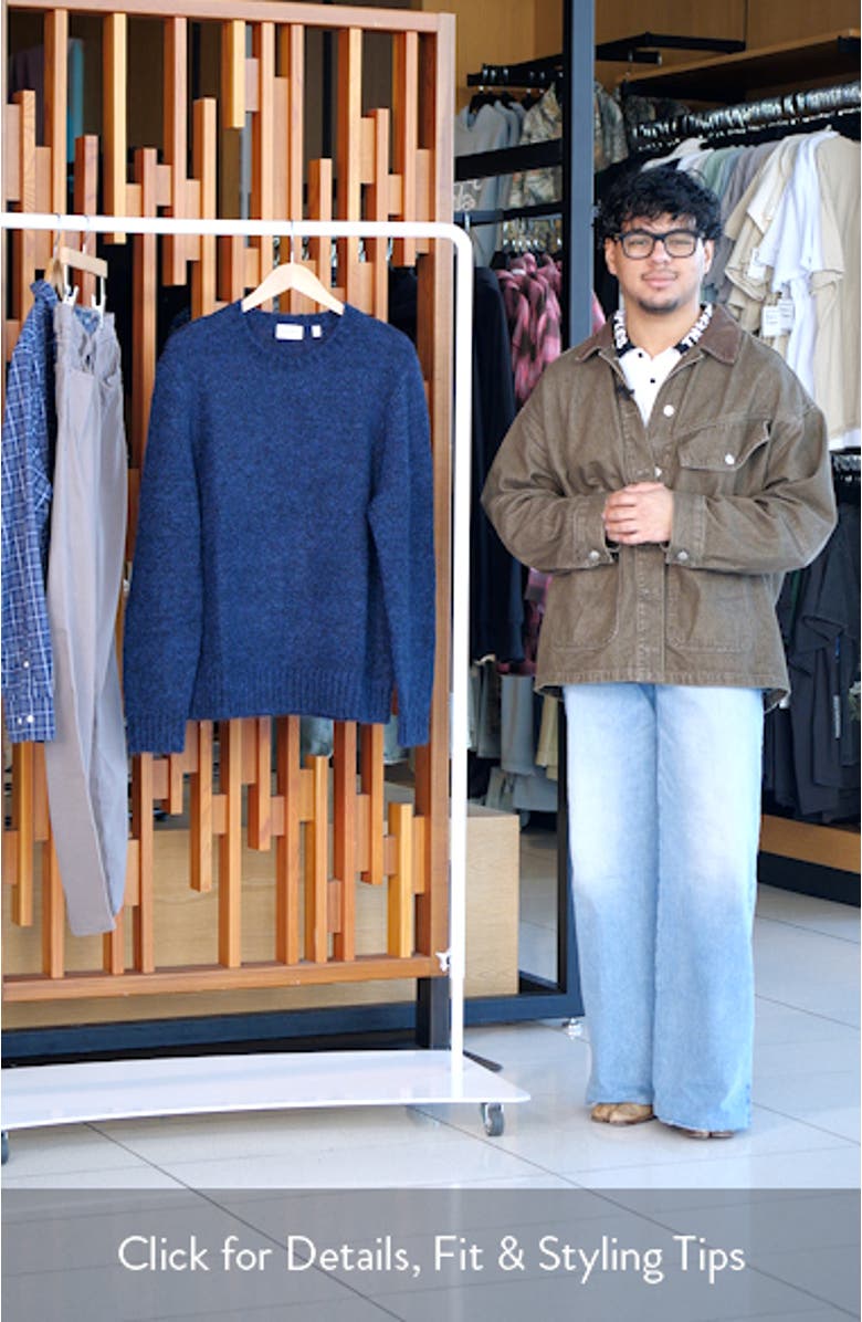 Luxe Mohair
Wool Blend Crewneck Sweater, sales video thumbnail