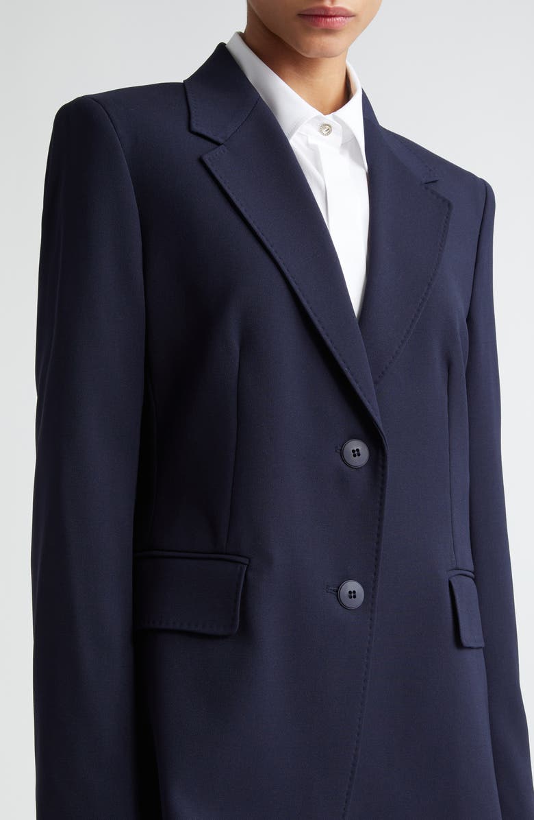 Max Mara Studio Dingey Wool Crepe Blazer, Alternate, color,