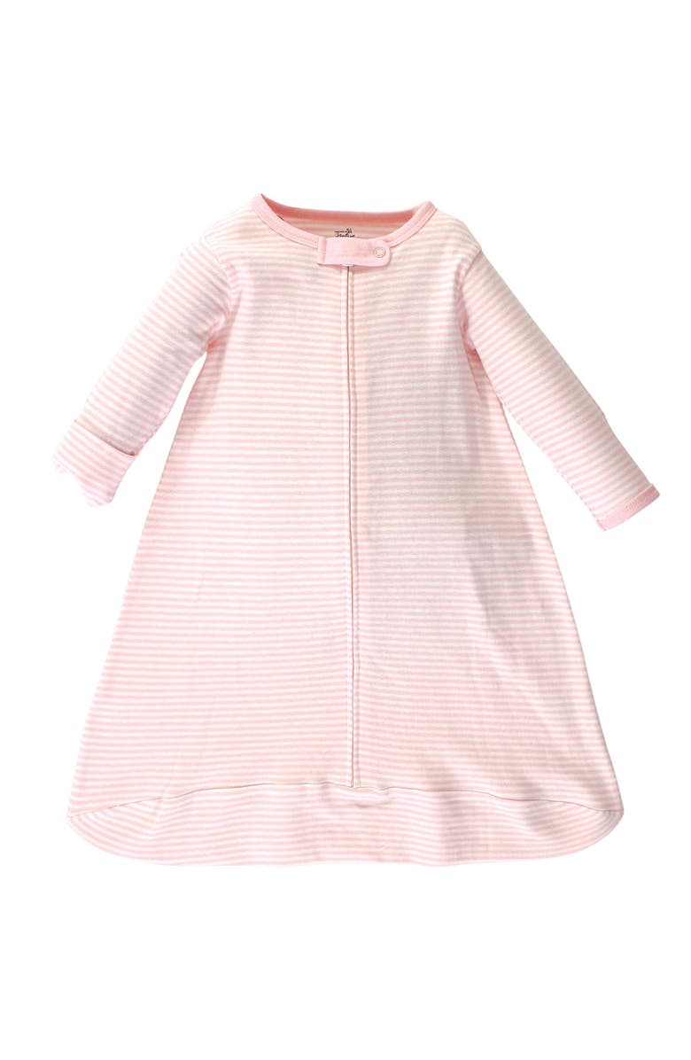 Touched by Nature Organic Cotton Long-Sleeve Wearable Sleeping Bag, Sack, Blanket, Alternate, color, Floral Dot