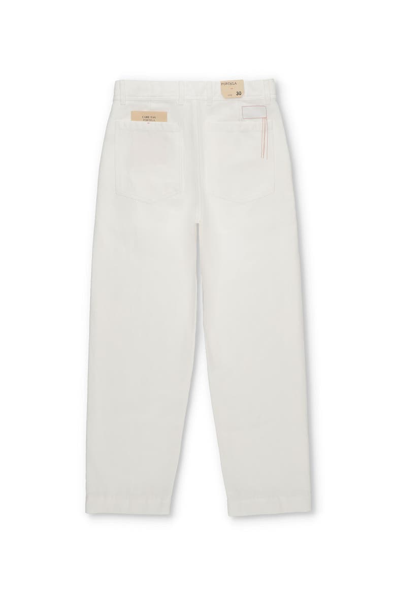 Areat Cotton Twill Trousers, Alternate, color, WHITE