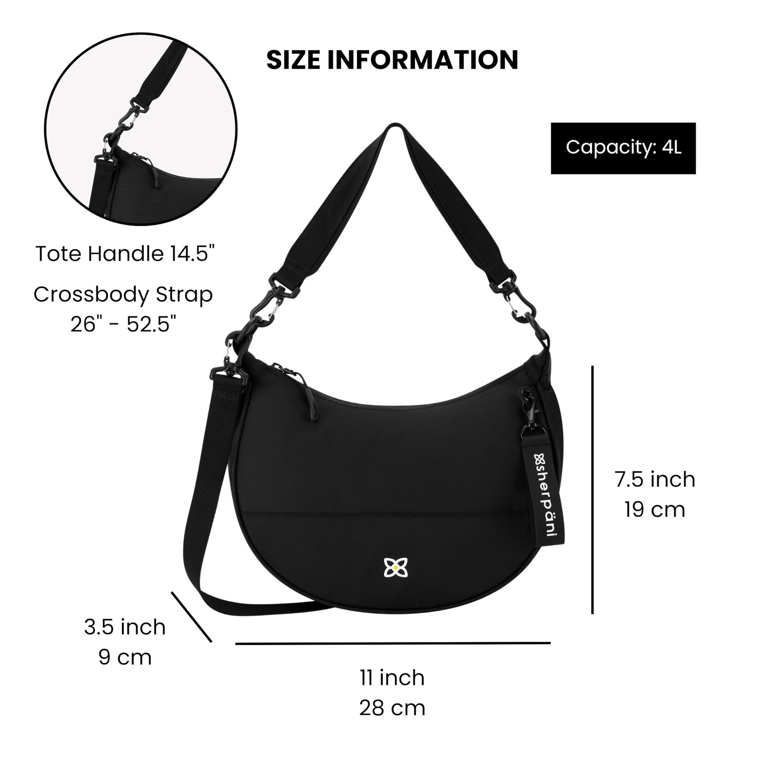 Sherpani Mina Medium Nylon Crescent Bag, Alternate, color, 