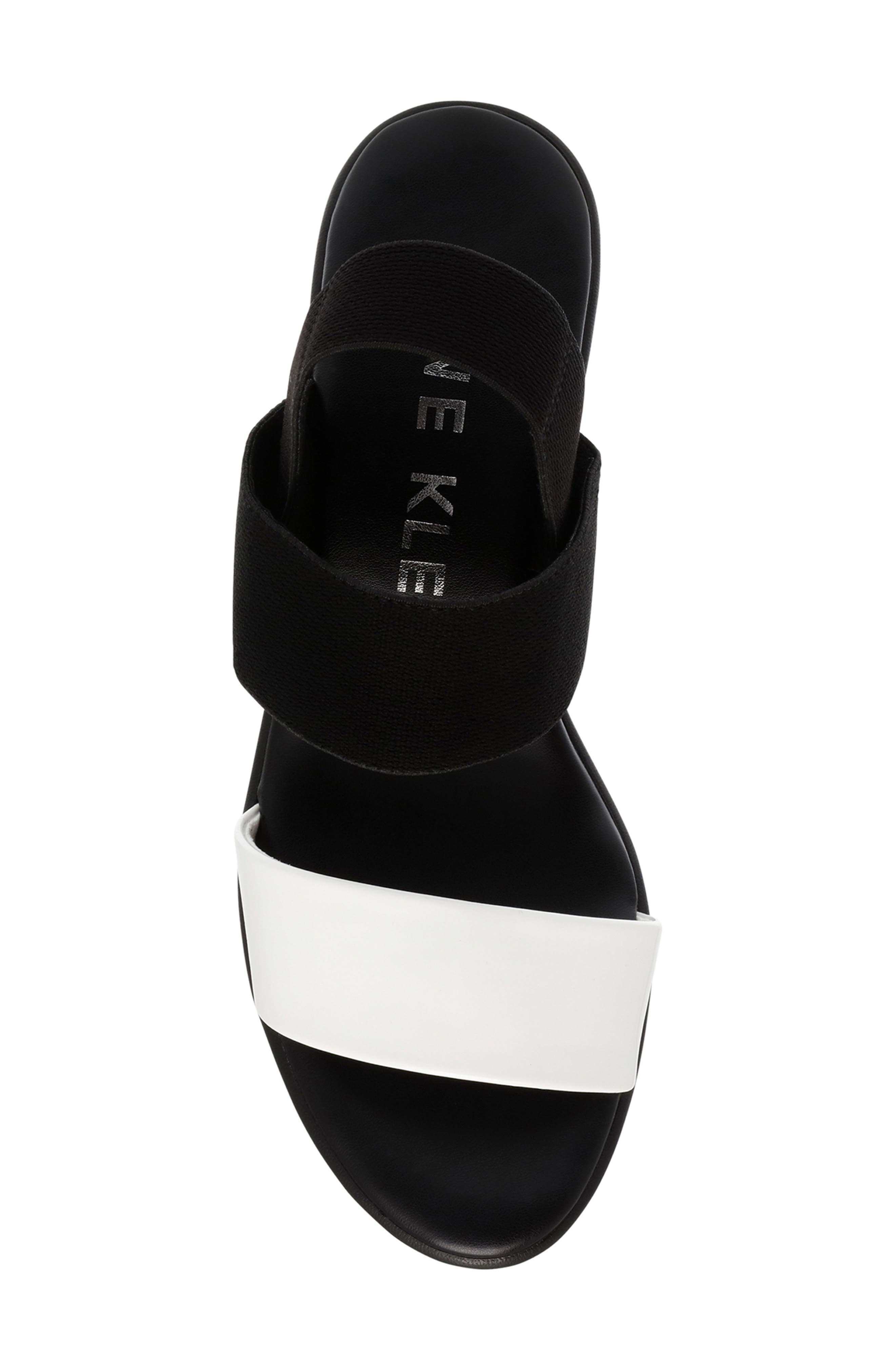 Praga Platform Wedge Sandal, Alternate, color, WHITE / BLACK