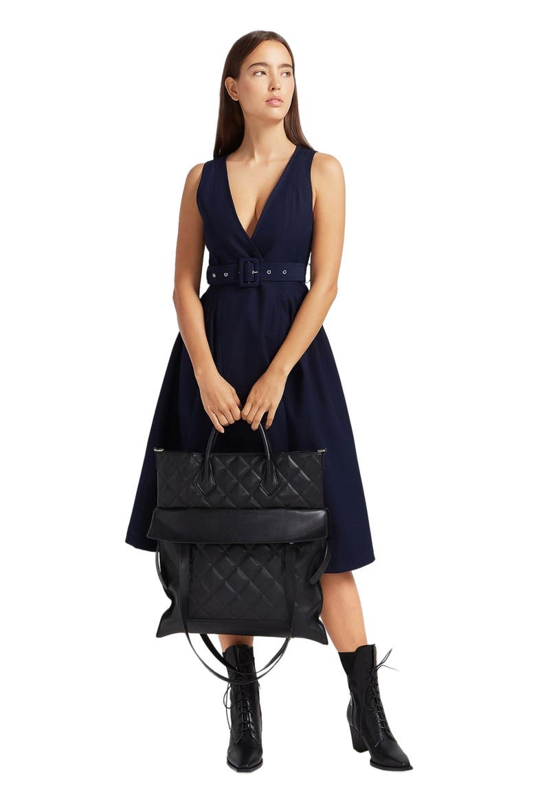 Miss Independence Midi Dress, Alternate, color, Navy