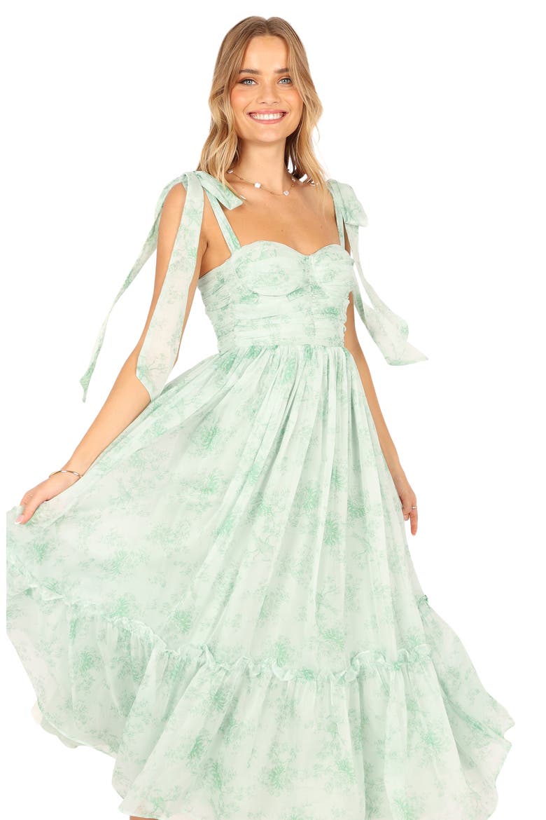 Floret Midi A-Line Sundress, Alternate, color, SAGE