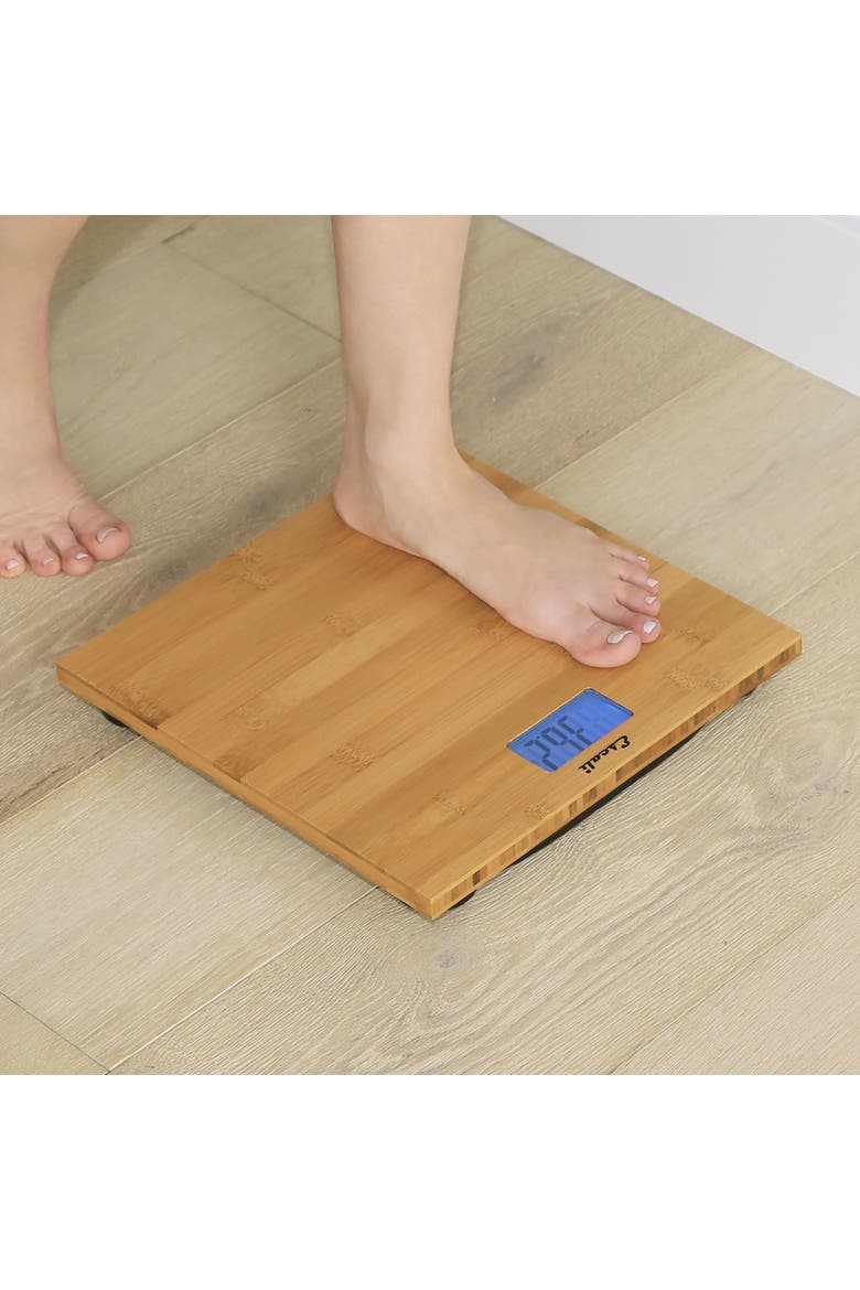 Bathroom Scale, Alternate, color, Bamboo