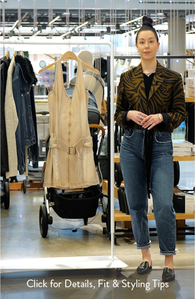 Belted Halter Denim Minidress, sales video thumbnail