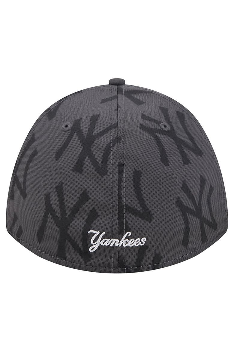 Men's New Era  Gray New York Yankees Halftone 39THIRTY Flex Hat, Alternate, color, Gray