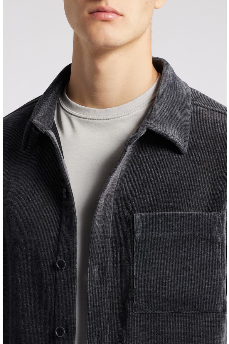 Topcon Corduroy Overshirt, Alternate, color, CHARCOAL