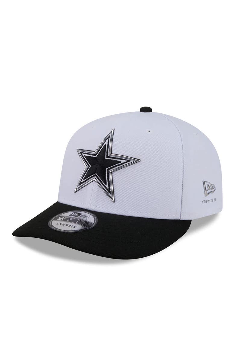 Men's New Era  White/Black Dallas Cowboys 2026 NFL Draft Pre-Curved 9FIFTY Snapback Hat, Main, color, White