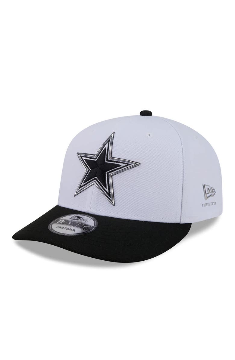 New Era Men's New Era  White/Black Dallas Cowboys 2026 NFL Draft Pre-Curved 9FIFTY Snapback Hat, Main, color, White