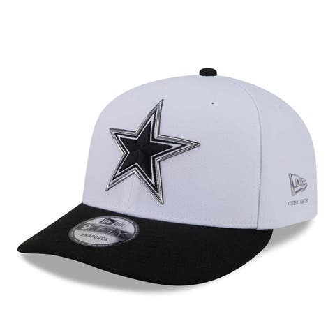 Men's New Era  White/Black Dallas Cowboys 2026 NFL Draft Pre-Curved 9FIFTY Snapback Hat