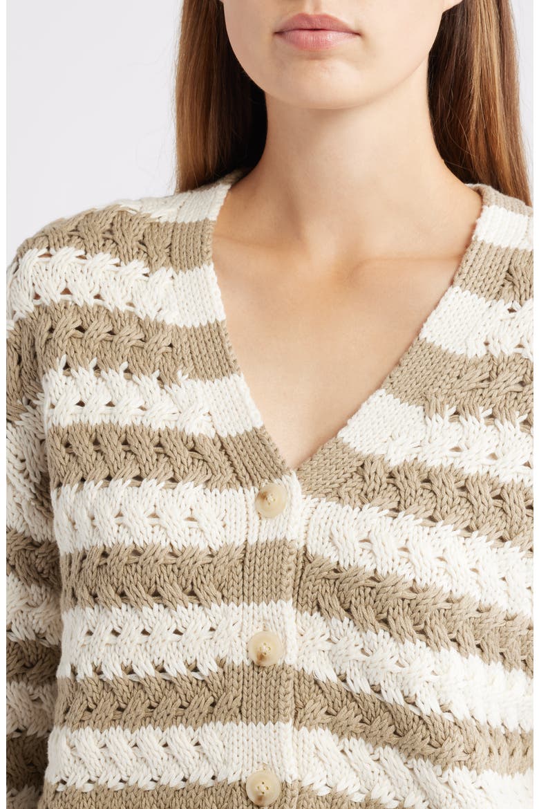 Dockside Dream Open Stitch Cardigan, Alternate, color, COCONUT