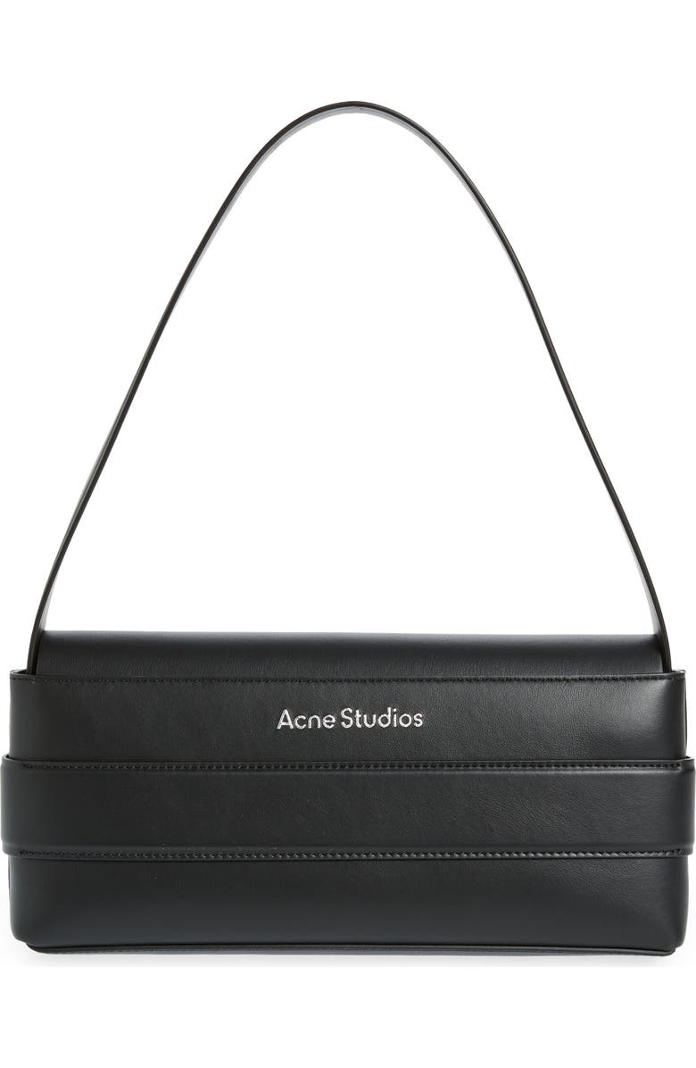 Acne Studios Musubi Elongated Bow Detail Leather Crossbody Bag, Alternate, color,