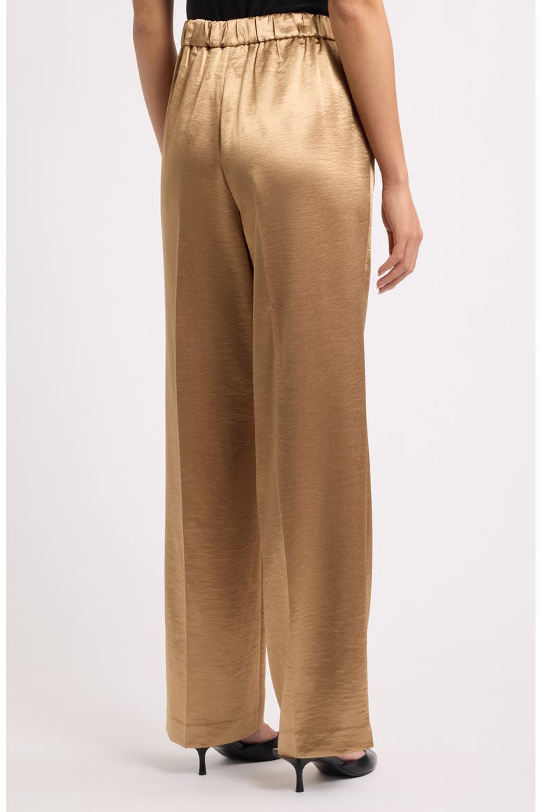 Wide Leg Pull-On Pants, Alternate, color, VICUNA
