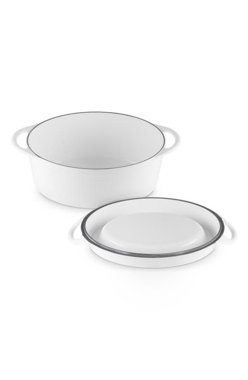 Le Creuset Enamel Cast Iron Doufeu In White