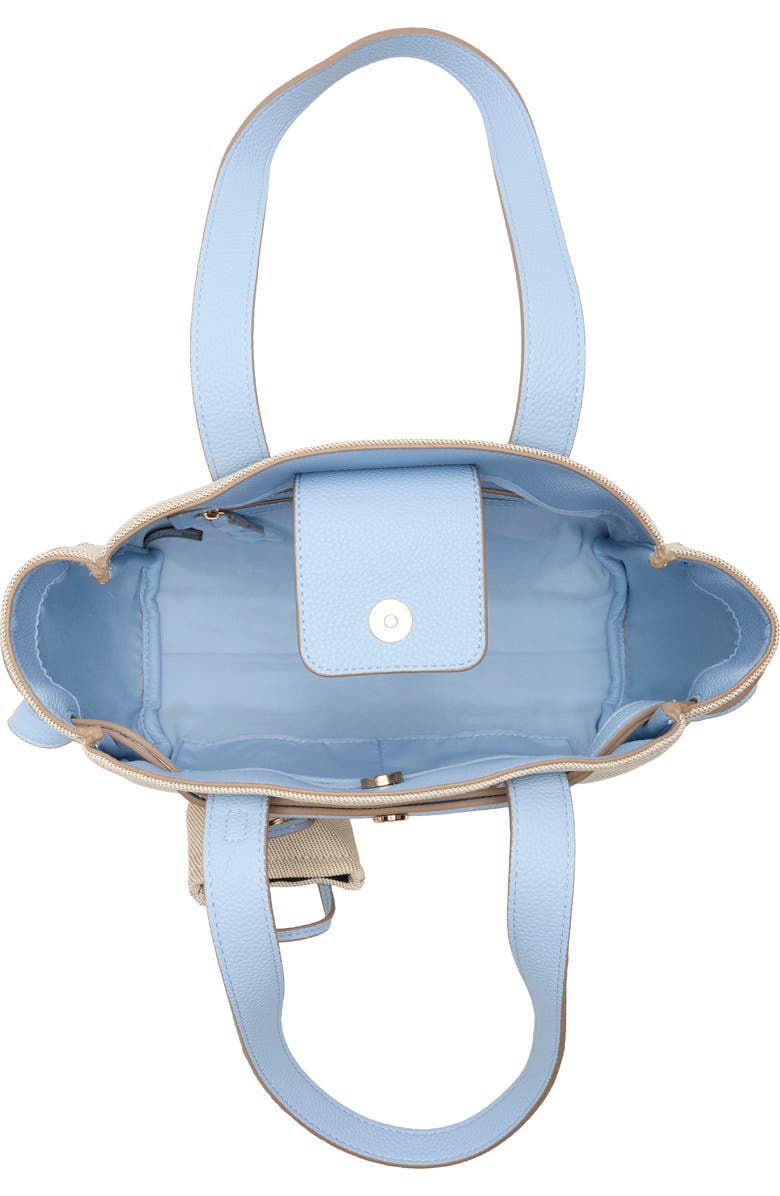 Nanette Lepore Canvas Tote with Microbag Charm, Alternate, color, Twill-Skyway